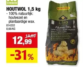 Hubo Houtwol 1,5 kg aanbieding