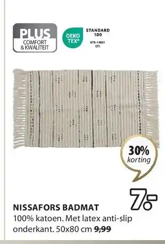 Jysk Nissafors badmat aanbieding