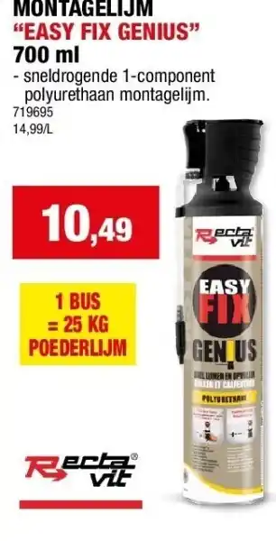 Hubo Montagelijm “easy fix genius” 700 ml aanbieding