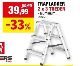 Hubo Trapladder 2 x 3 treden aanbieding
