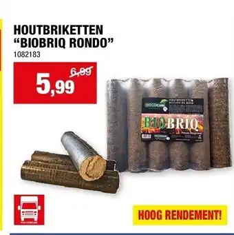 Hubo Houtbriketten “biobriq rondo” aanbieding