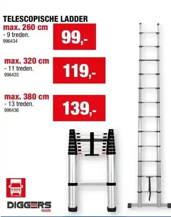 Hubo Telescopische ladder aanbieding