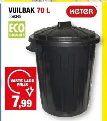 Hubo Vuilbak 70 l aanbieding