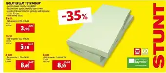 Hubo Isolatieplaat “styrodur” 2 cm aanbieding