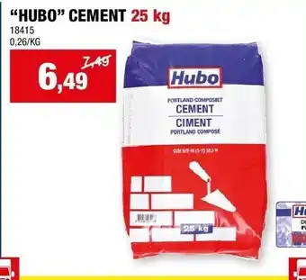 Hubo “hubo” cement 25 kg aanbieding