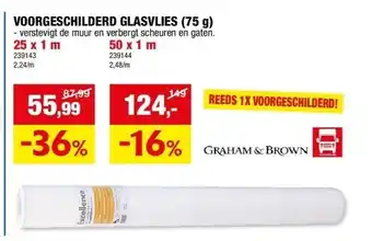 Hubo Voorgeschilderd glasvlies (75 g) aanbieding