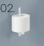 Linea reserve toiletrolhouder wit