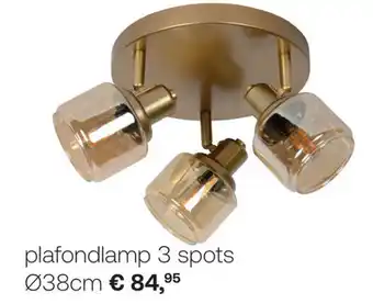Meubelen Jonckheere plafondlamp 3 spots Ø38cm aanbieding