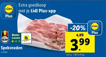 Lidl Speksneden aanbieding