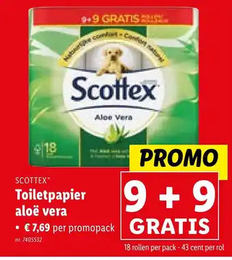 Lidl Toiletpapier aloë vera aanbieding