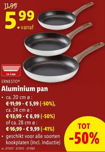 Lidl ERNESTO Aluminium pan aanbieding
