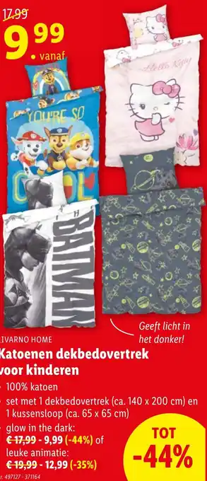 Lidl LIVARNO HOME Katoenen dekbedovertrek voor kinderen aanbieding