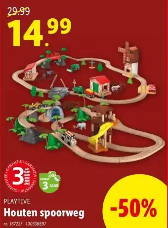 Lidl PLAYTIVE Houten spoorweg aanbieding