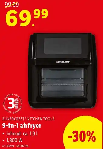 Lidl SILVERCREST KITCHEN TOOLS 9 in 1 9-in-1 airfryer aanbieding