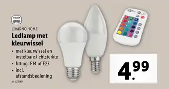 Lidl LIVARNO HOME Ledlamp met kleurwissel aanbieding