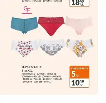 Slip of shorty