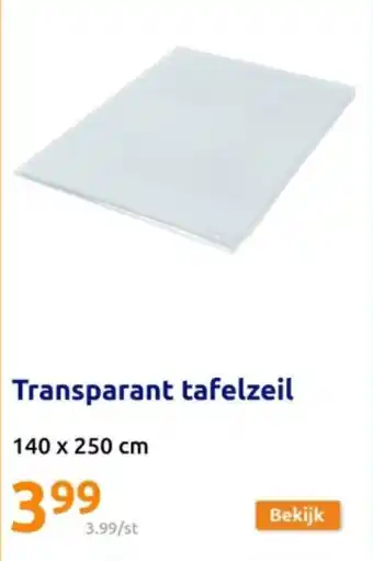 Action Transparant tafelzeil 140 x 250 cm aanbieding