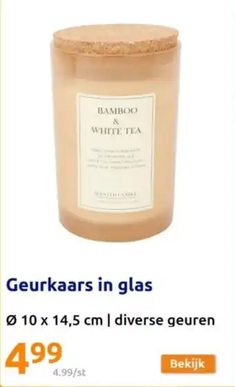 Action Geurkaars in glas aanbieding
