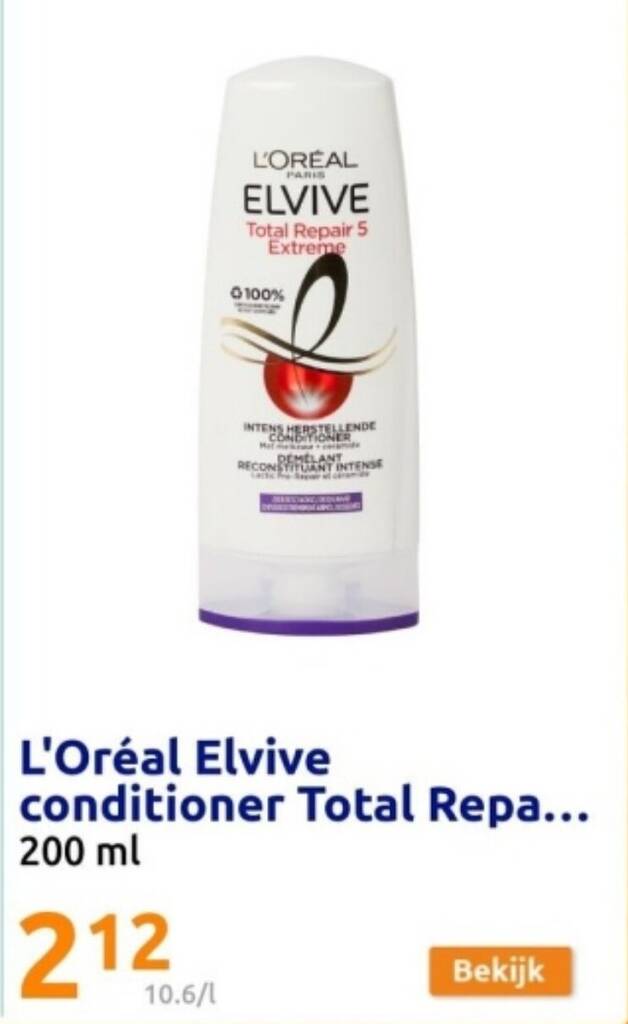 L'Oréal Elvive conditioner Total Repa... 200 ml promotie bij Action