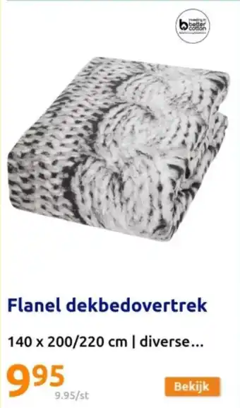 Action Flanel dekbedovertrek aanbieding