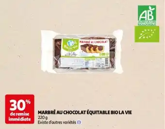 MARBRÉ AU CHOCOLAT ÉQUITABLE BIO LA VIE 220 g