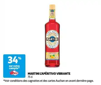 Auchan MARTINI L'APÉRITIVO VIBRANTE 75 cl aanbieding