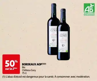 Auchan BORDEAUX AOP Château Gory 75 cl aanbieding