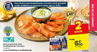 Carrefour Market Noorse gerookte zalm Kwaliteitsketen 2 x 140 g aanbieding