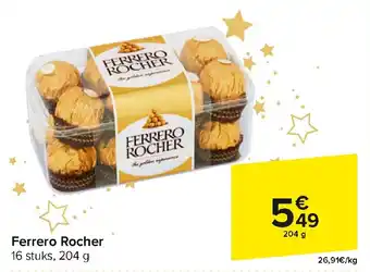 Carrefour Market Ferrero Rocher 16 stuks, 204 g aanbieding