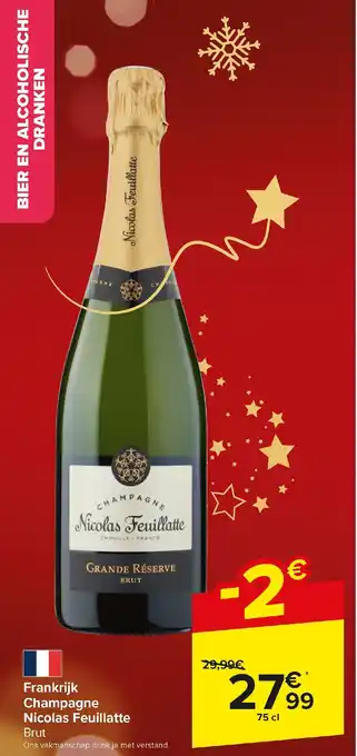 Carrefour Market Frankrijk Champagne Nicolas Feuillatte aanbieding