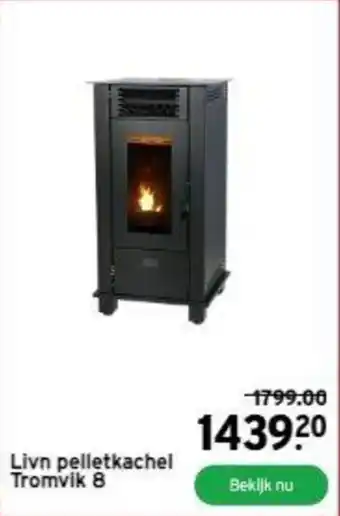 GAMMA Livn pelletkachel Tromvik 8 aanbieding