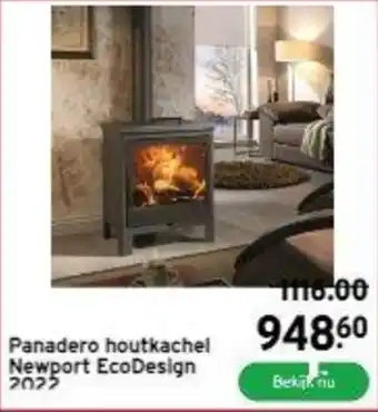 GAMMA Panadero houtkachel Newport EcoDesign 2022 aanbieding