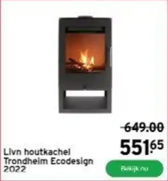 GAMMA Livn houtkachel Trondheim Ecodesign 2022 aanbieding