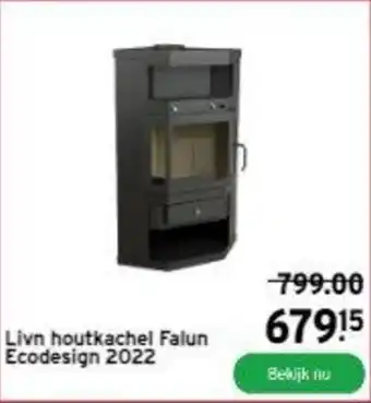 GAMMA Livn houtkachel Falun Ecodesign 2022 aanbieding
