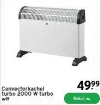 GAMMA Convectorkachel turbo 2000 W turbo wit aanbieding