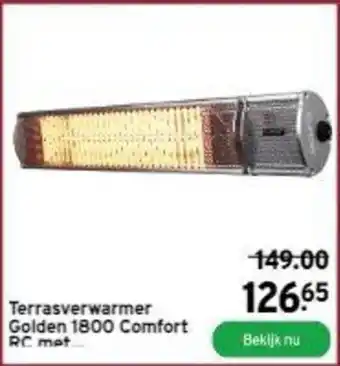 GAMMA Terrasverwarmer Golden 1800 Comfort RC met aanbieding