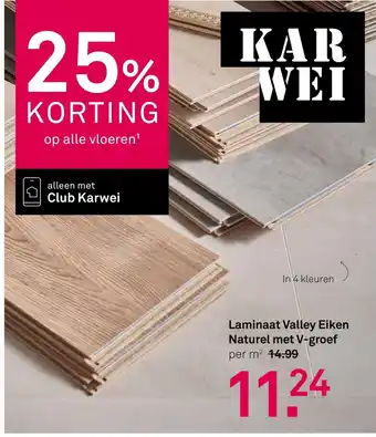Karwei Laminaat Valley Eiken Naturel met V-groef aanbieding