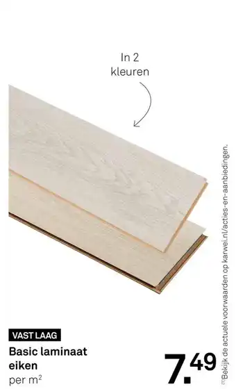 Basic laminaat eiken per m²