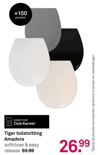 Karwei Tiger toiletzitting Amadora aanbieding