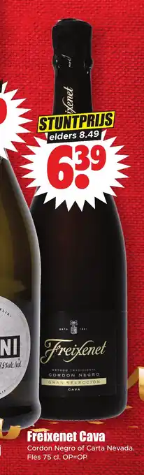 Freixenet Cava Cordon Negro of Carta Nevada. Fles 75 cL