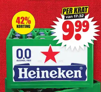 Dirk Heineken bier 0.0 Krat 24 flessen. aanbieding