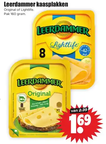 Leerdammer kaasplakken Pak 160 gram.