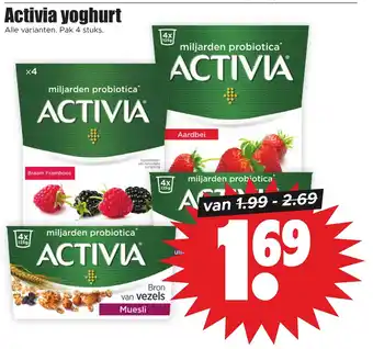 Activia yoghurt Alle varianten. Pak 4 stuks.