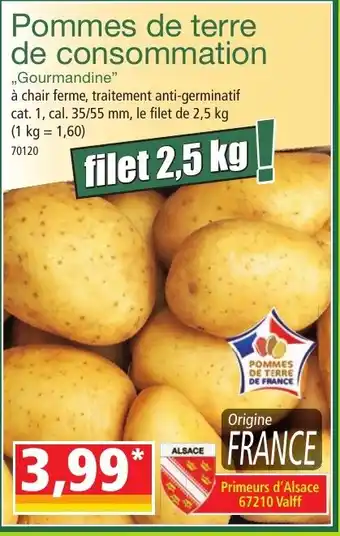 Norma Pommes de terre de consommation filet 2,5 kg aanbieding