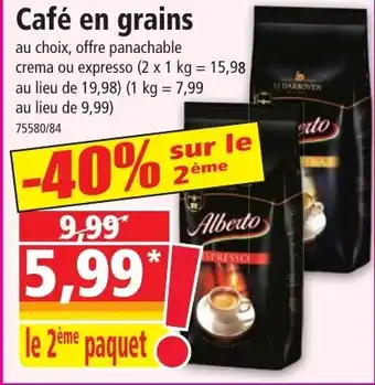 Norma Café en grains aanbieding