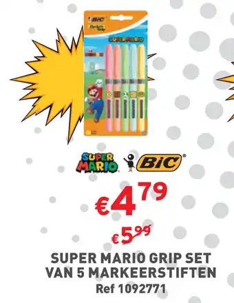 Trafic SUPER MARIO GRIP SET VAN 5 MARKEERSTIFTEN aanbieding