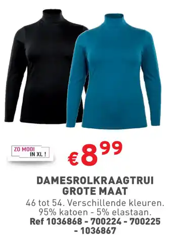 Trafic DAMESROLKRAAGTRUI GROTE MAAT aanbieding