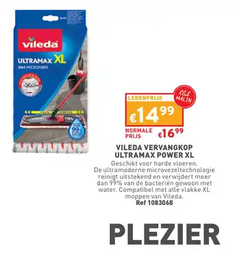 Trafic VILEDA VERVANGKOP ULTRAMAX POWER XL aanbieding