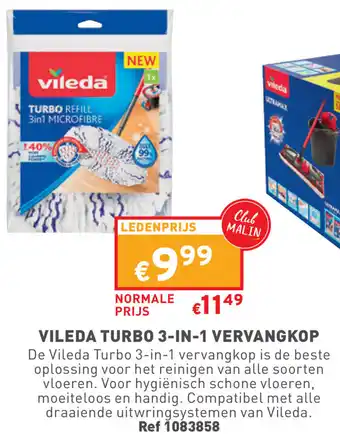 Trafic VILEDA TURBO 3-IN-1 VERVANGKOP aanbieding