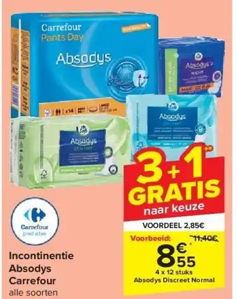 Carrefour Incontinentie absodys carrefour aanbieding